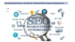 Elevating Online Presence The Role Of A Maryland SEO Company In Digital Success