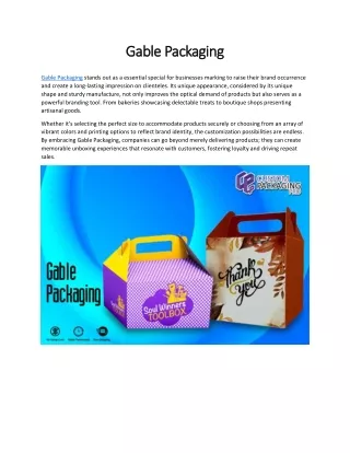 gable packaging gable packaging