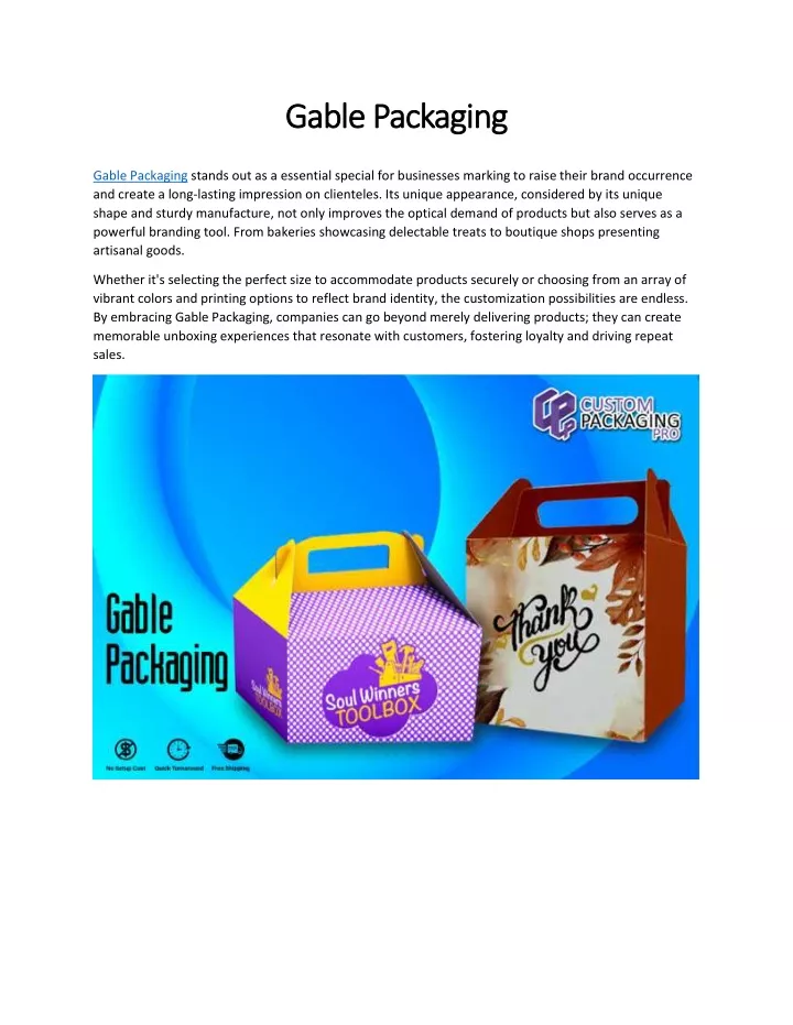 gable packaging gable packaging