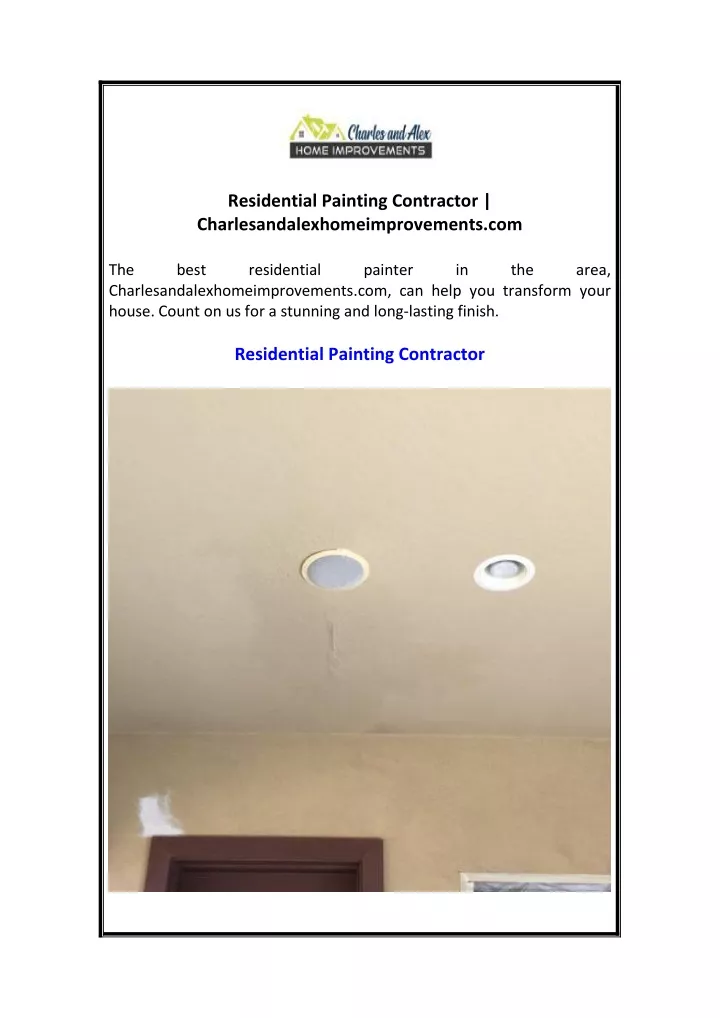 residential painting contractor