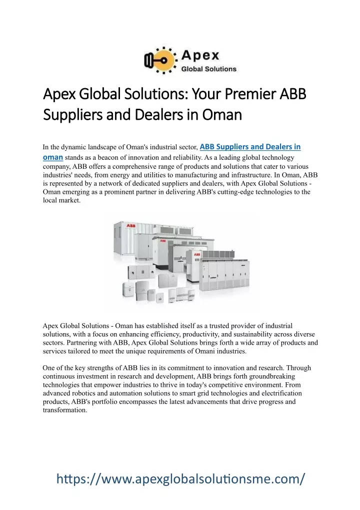 apex global solutions your premier abb apex