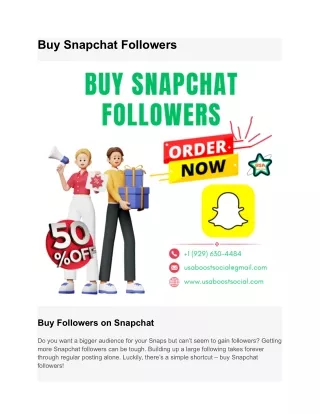 Buy Snapchat Followers