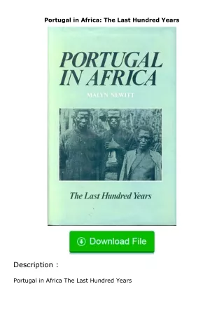 download⚡[PDF]❤ Portugal in Africa: The Last Hundred Years