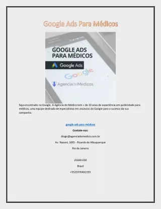 Google Ads Para Médicos