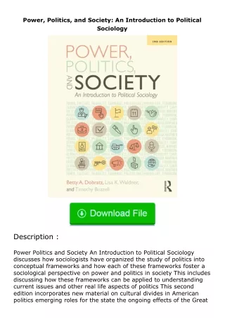 read ❤️(✔️pdf✔️) Power, Politics, and Society: An Introduction to Political So