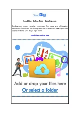 Send Files Online Free  Sendbig.com