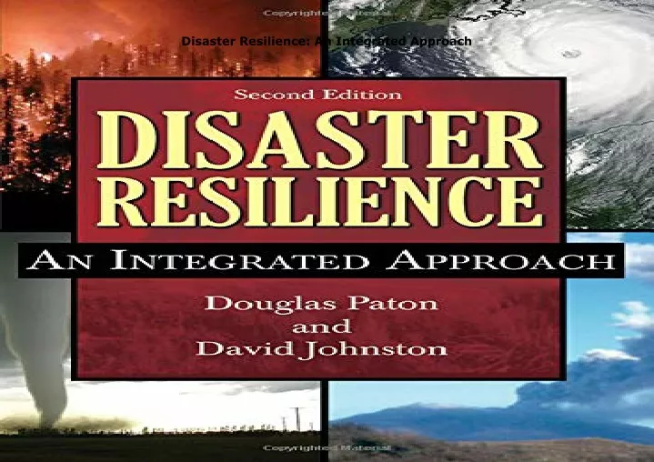 disaster resilience an integrated approach