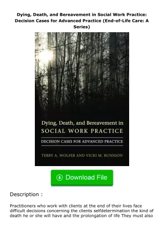 free read (✔️pdf❤️) Dying, Death, and Bereavement in Social Work Practice: Dec