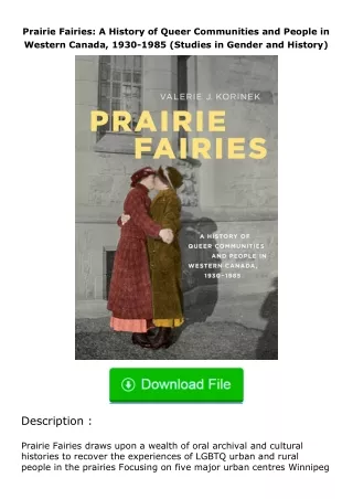 download⚡[PDF]❤ Prairie Fairies: A History of Queer Communities and People in