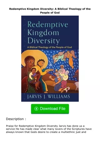 Download❤[READ]✔ Redemptive Kingdom Diversity: A Biblical Theology of the Peop