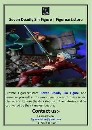 Seven Deadly Sin Figure  Figureart.store