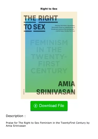 free read (✔️pdf❤️) Right to Sex