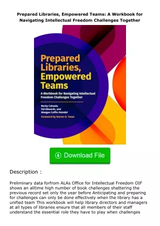 ✔️READ ❤️Online Prepared Libraries, Empowered Teams: A Workbook for Navigating