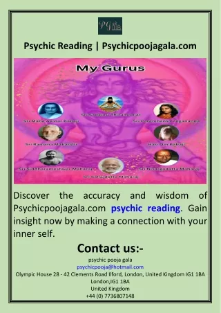 Psychic Reading  Psychicpoojagala.com