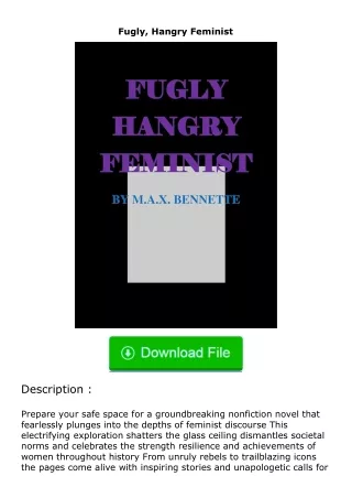 [PDF]❤READ⚡ Fugly, Hangry Feminist