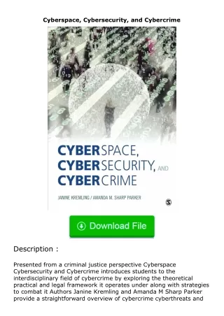 read ❤️(✔️pdf✔️) Cyberspace, Cybersecurity, and Cybercrime