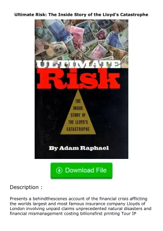 read ❤️(✔️pdf✔️) Ultimate Risk: The Inside Story of the Lloyd's Catastrophe