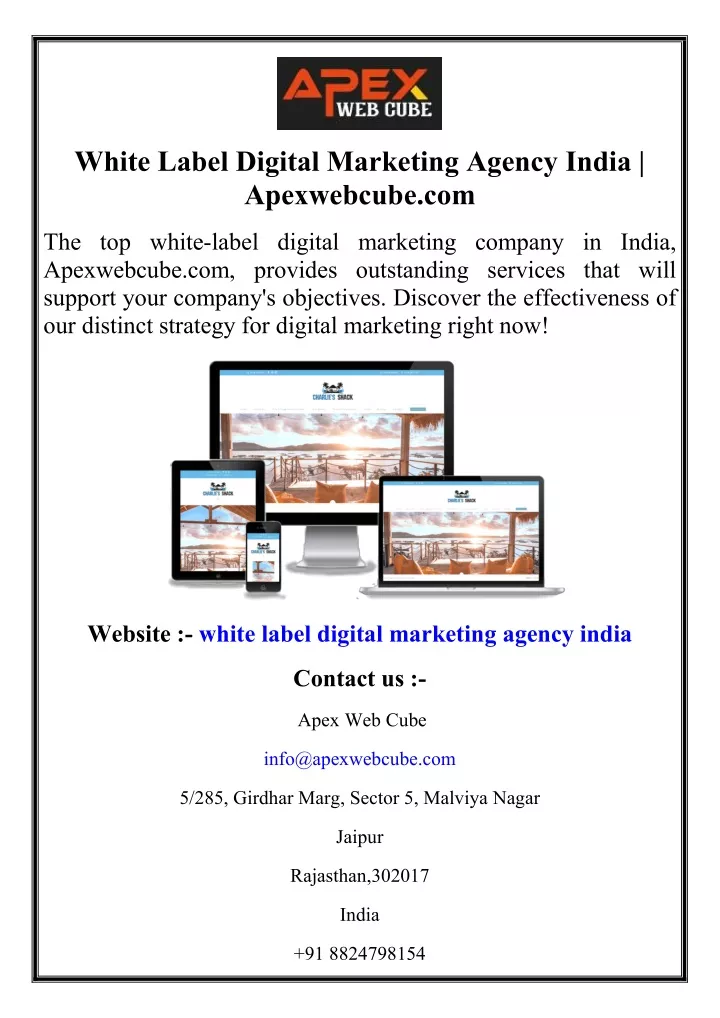 white label digital marketing agency india