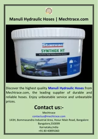Manuli Hydraulic Hoses  Mechtrace.com