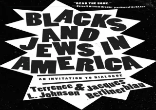 ✔ Download Book ▶️ [PDF]  Blacks and Jews in America: An Invitation to Dialogue