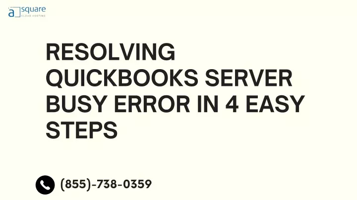 resolving quickbooks server busy error in 4 easy