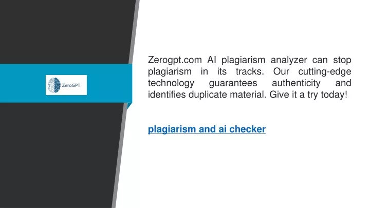 zerogpt com ai plagiarism analyzer can stop