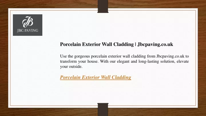 porcelain exterior wall cladding jbcpaving