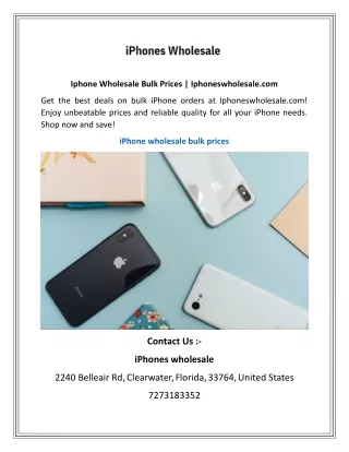 Iphone Wholesale Bulk Prices  Iphoneswholesale