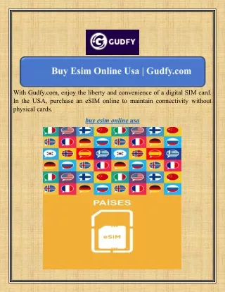 Buy Esim Online Usa Gudfy