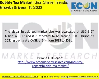 bubble tea market size share trends growth
