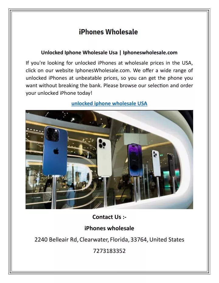 unlocked iphone wholesale usa iphoneswholesale com