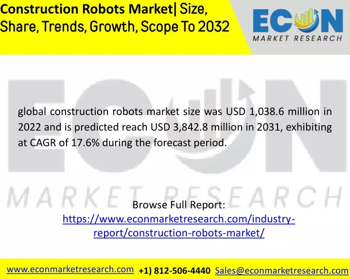 construction robots market size share trends
