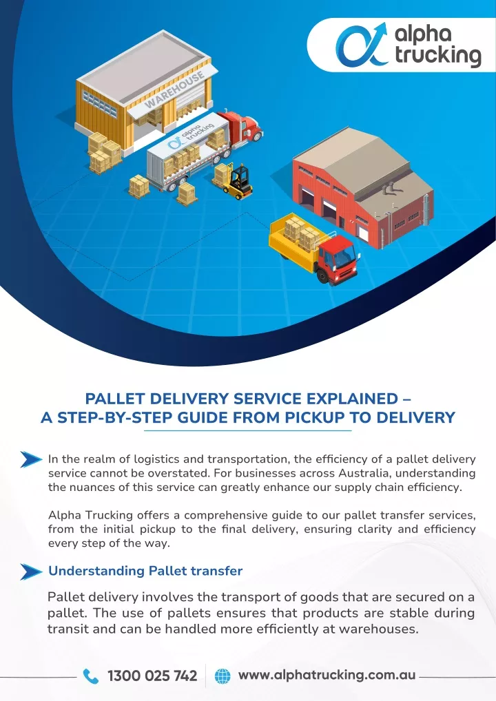 pallet delivery service explained a step by step