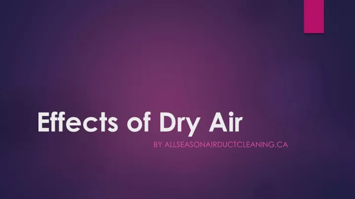 effects of dry air