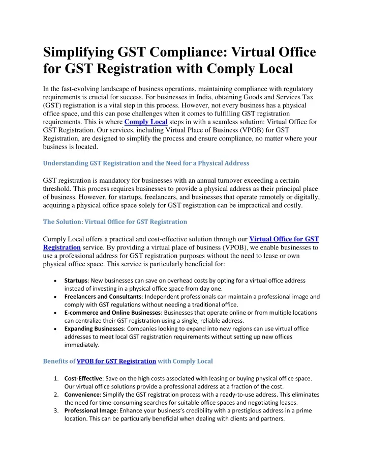 simplifying gst compliance virtual office