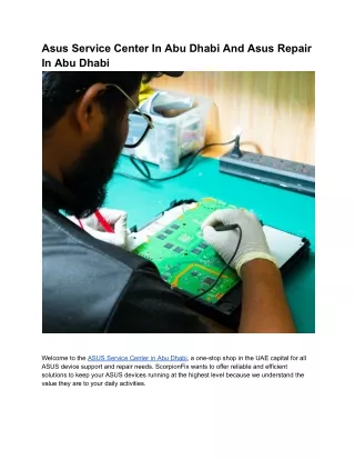 asus service center in abu dhabi and asus repair