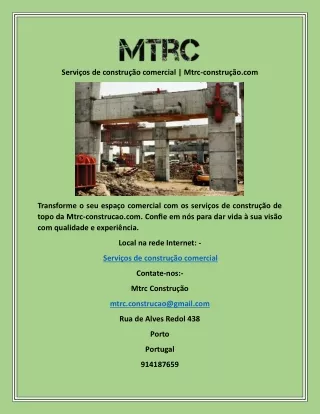 servi os de constru o comercial mtrc constru o com
