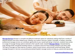 Therapeutic Massage Scarsdale White Plains