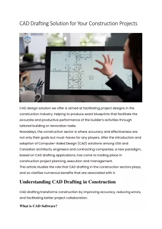 cad drafting solution for your construction