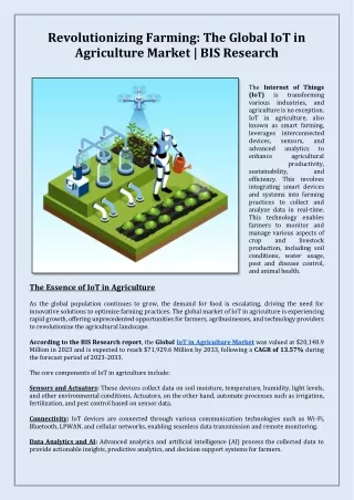Revolutionizing Farming: The Global IoT in Agriculture Market | BIS Research