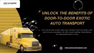 Elevate Your Experience with Door-to-Door Auto Transport