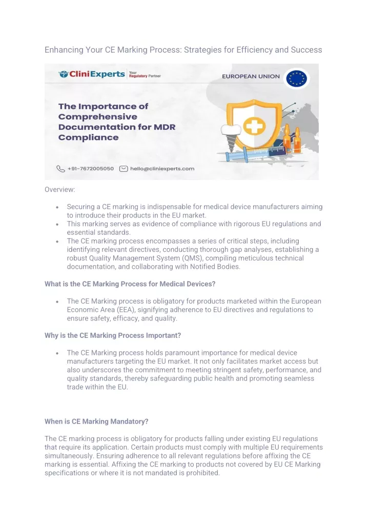 enhancing your ce marking process strategies