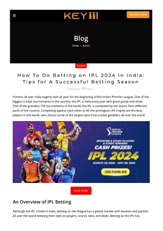 How to do betting on ipl 2024