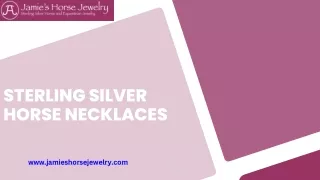 Exquisite Sterling Silver Horse Necklaces by Jamies Horse Jewelry