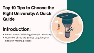 Top 10 Tips to Choose the Right University A Quick Guide