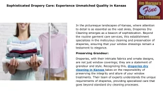 Sophisticated Drapery Care Experience Unmatched Quality in Kansas