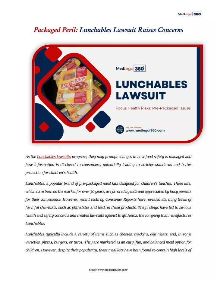 packaged peril lunchables lawsuit raises concerns