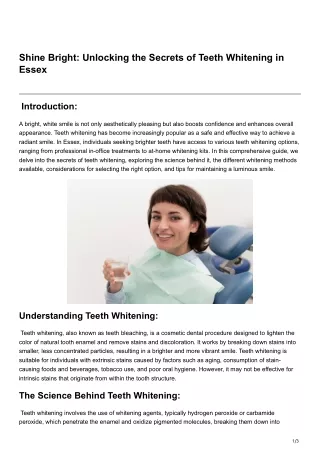 Shine Bright Unlocking the Secrets of Teeth Whitening in Essex