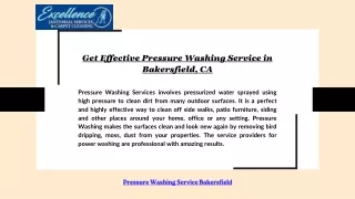 Get Effective Pressure Washing Service in Bakersfield, CA