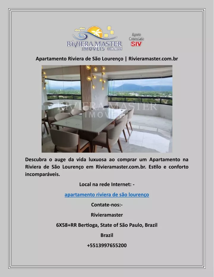 apartamento riviera de s o louren o rivieramaster